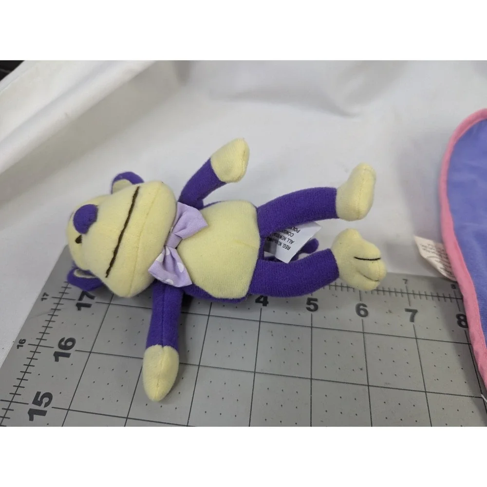 Berenguer Doll Purple Monkey Octopus Plush Lovey Security Blanket‎ 12x11 Inch